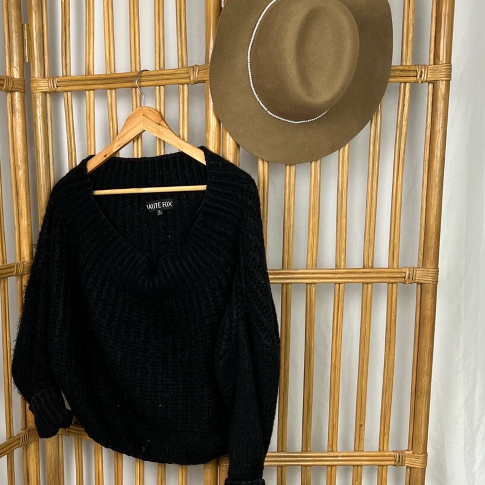 Haute Fox Black Sweater